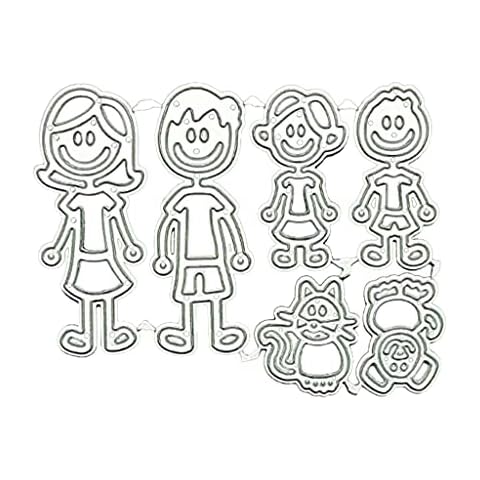 XIANZI Family Metal Cutting Dies Stencil DIY Scrapbooking Album Paper Card Stencil Shape Embossing Decoration Cover