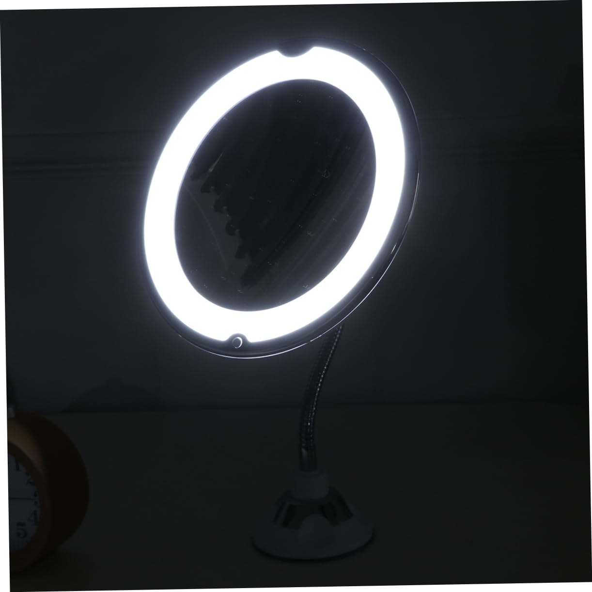 1pezzi Specchio Cosmetico Portatile Con Luce Led e Ingrandimento Specchio Per Trucco Da Tavolo Con Ventosa Forte Adatto Per Applicazione Di Trucco Precisa