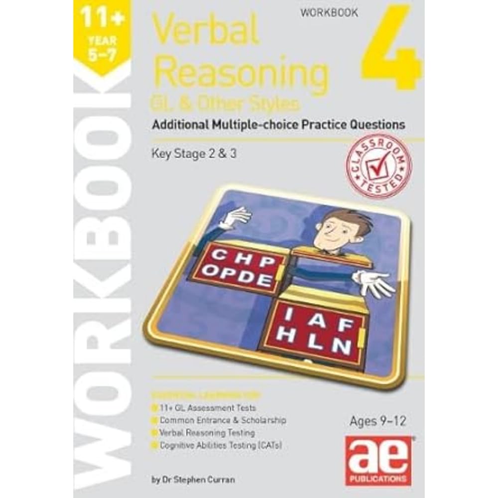 11+ Verbal Reasoning Year 5-7 GL & Other Styles Workbook 4: Additional Multiple-choice Practice Questions