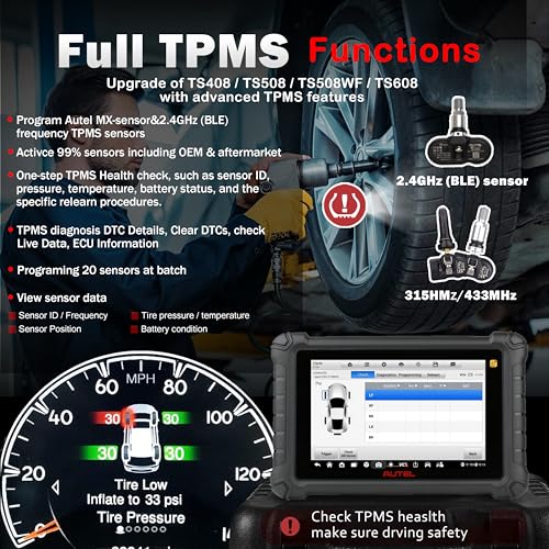 Image of Autel Scanner MaxiTPMS TS900 Autel TPMS Programming Tool Full TPMS Bi Directional Control All System Diagnostics Active Test Program MX Sensor Better MK808 MK900 MK900BT Same as MX900-TS