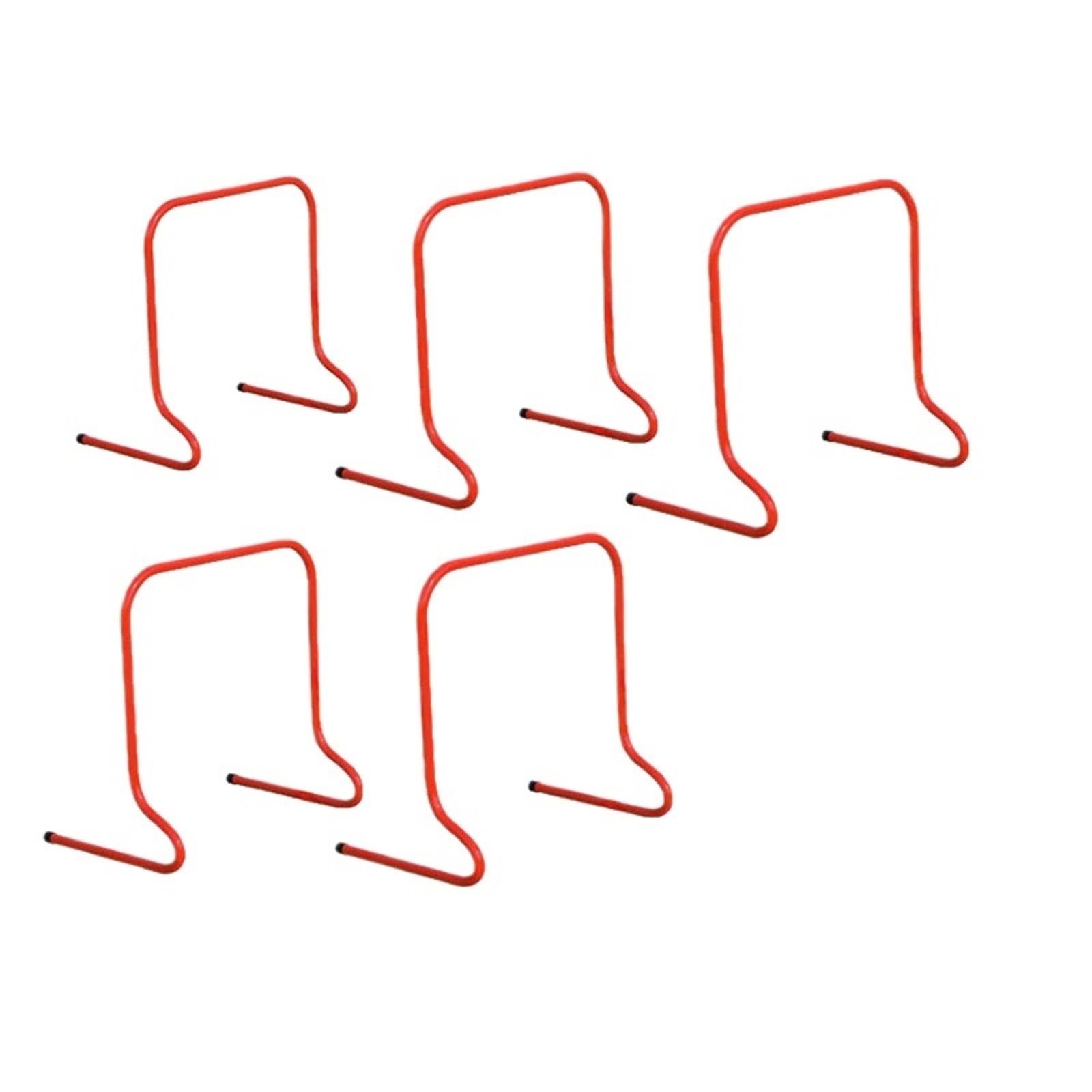 Vallas De Agilidad 5Pcs Football Hurdle Portable Speed Agility Training Equipment Hurdle Ladder Safety Soccer Stable Squadexerciseladder Rack(5Pcs 30cm Orange)