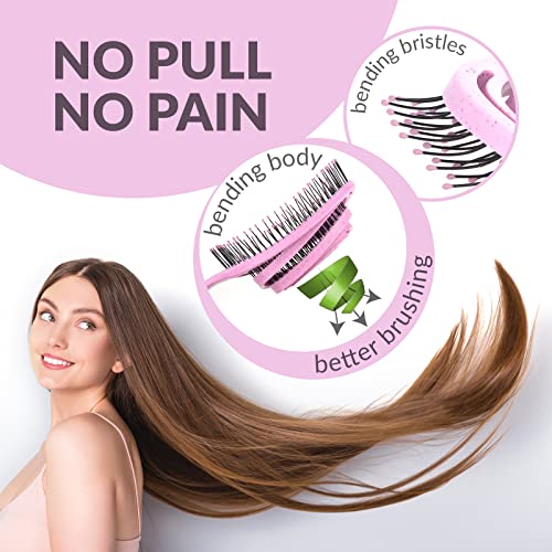 marQus Detangling Hair Brush for Women and Men, With Ultra-Soft, Flexible Bristles and Body, Glides Through Tangles with Ease - Image 3
