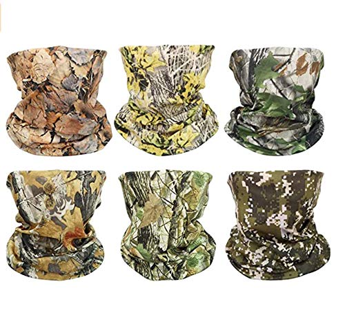GUIFIER 6 Stück Nahtlose Bandanas Gesicht Maske Stirnband Schal,Multifunktionale Kopfbedeckung,Headwrap Bandana Kopftuch Wickeln Haarband,Schaltuch Bandana Maske Halstuch...
