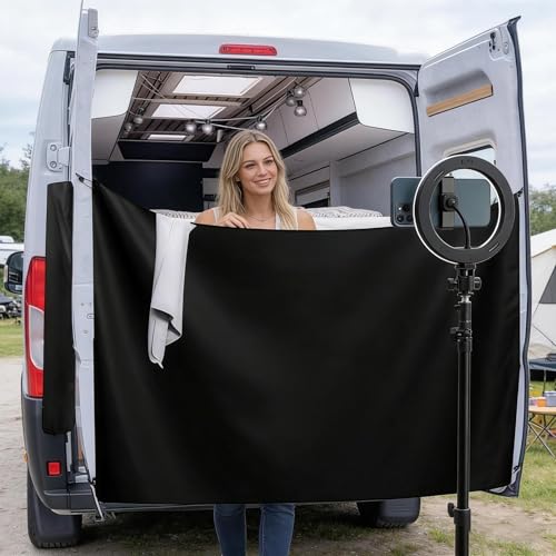 Rideau d'intimité auto pour douche étanche grand format réglable - 4