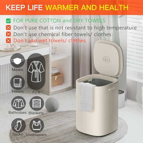 DOACE® Towel Warmer Bucket, 26L Large Towel Warmers with Auto Keep Warm Feature, Heat Time 20/40/60 Min Adjustable and Delay Time Up to 24 Hours, Hot Towel Warmer for Bathroom, Ideal Gift for Father