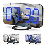 【Manueller / Automatischer Modus, 3 Helligkeitsstufen】: Dieser Wecker verfügt über zwei Modi für die manuelle und automatische Helligkeitseinstellung. Der Wecker verfügt über einen hochempfindlichen lichtempfindlichen Sensor, der die Helligkeit des Displays automatisch an die Helligkeit der Umgebung anpassen oder die Helligkeit-Hell-Mittel-Dunkel-3-Stufen-Helligkeit manuell einstellen kann, besser für Ihre Augen und umweltfreundlicher.