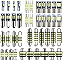EBAIFUN 42-Pack White 12V DE3175 6418 6411 T10 2825 BA9S 64111 T5 74 6612F 6615F 31mm 36mm 41mm LED bulb Kit for Car Truck Interior Map Dome Vanity Mirror Trunk Door Courtesy License Plate Light