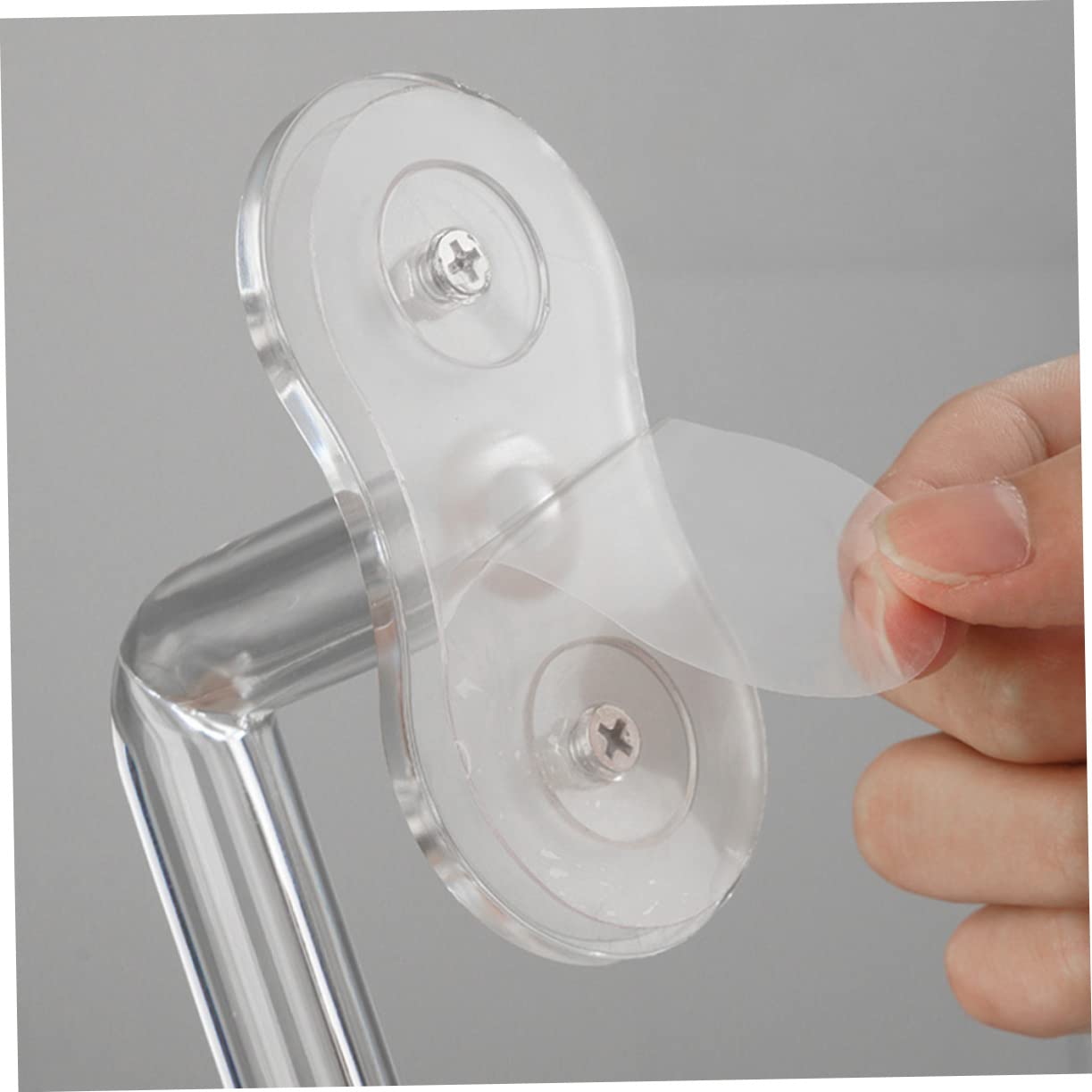 Mipcase Porta Rotolo Carta Igienica da Parete in Acrilico Installazione senza Punzonatura Superficie Liscia Design Semplice per Bagno e Toilette