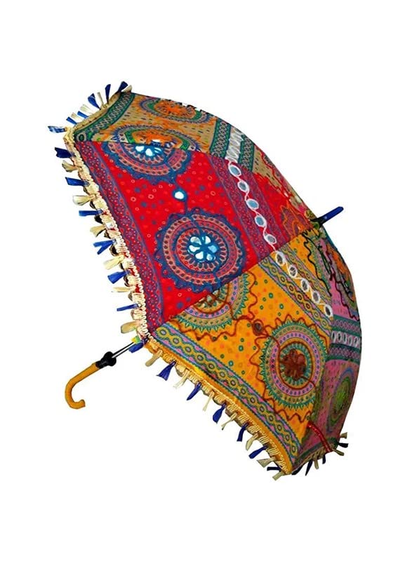 THE SLR Embroidery Work Decorative Handmade Wedding Umbrella for Indian Wedding or Décor || Gujrati Umbrella | Rajasthani Umbrella || Useful for Party Decoration,Photoshoot.-picture-28