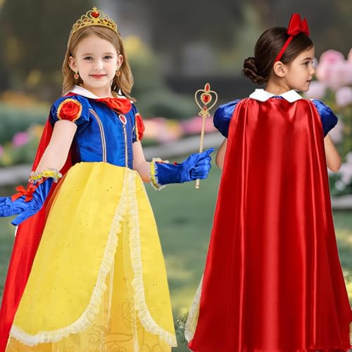 Disfraz princesa para niñas 7-8 años capa corona miniatura 3