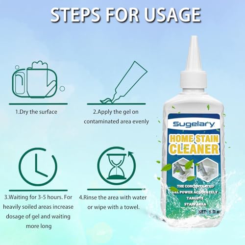sugelary mold stain cleaner gel 5 fl oz multi home stain cleaning gel for washing machine seals fridge gaskets tile grout sink and bathroom use