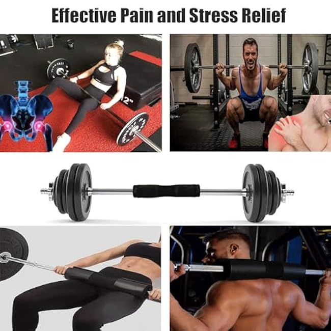 Squat Pad - Foam Barbell Pad for Squats Cushion, Lunges & Bar Padding for Hip Thrusts - Standard Weight Bar Pad - Provides Cushion to Neck and Shoulders While Training