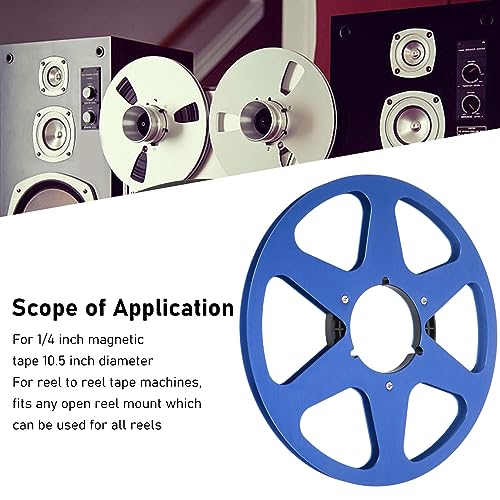 1/4 10.5 Inch Empty Reel, 6 Hole Aluminum Alloy Opening Machine Parts, Takeup Reel Recorder Accessory - Image 3