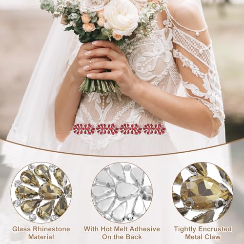 patchs thermocollants en strass éclatants motifs chic marron clair pour customisation luxe - 4