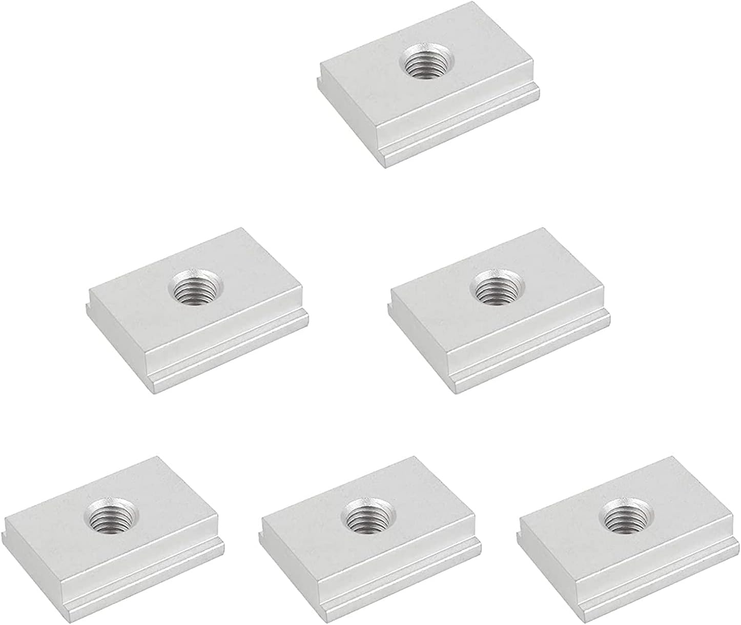 Doumneou 6 Pack Tslot nuts, M6 Ttrack slider nuts, Aluminum slot nuts