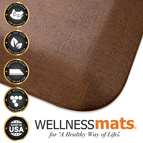 image for WellnessMats Linen Collection Anti-Fatigue Floor Mat, Polyurethane –