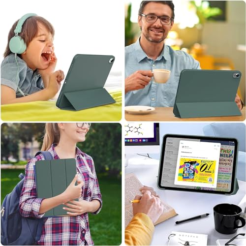 Image of DuraSafe iPad 10.9 inch 10th Generation 2022 TPU Cover A2696 A2777 MPQ13HN /A MPQ33HN /A MPQ03HN /A MPQ23HN /A A2757 MPQ93HN /A MPQC3HN /A MPQ83HN /A MPQA3HN /A MQ6K3HN /A MQ6L3HN /A - Dark Green