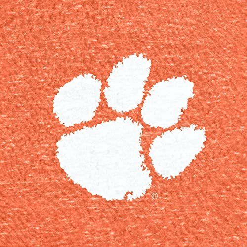 Little King Ncaa Knobby Short Sleeve Romper Bodysuit-Big Logo-Clemson -Heathered Orange-0-3 Months #TOP2