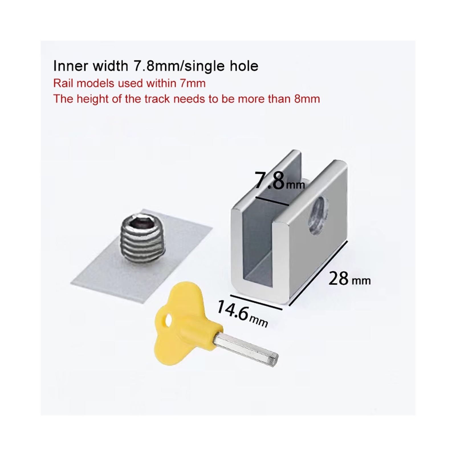 Verrous de porte et de fenêtre coulissante avec clé, verrous de sécurité réglables pour la sécurité de la maison, installation facile, verrous de fenêtre durables pour une protection supplémentaire