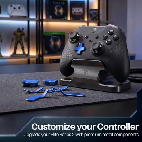 Image of TNP for Elite Controller Paddles Compatible with Xbox Elite Series 1, 2 & Core Controller - 5 in 1 Accessories Replacement Metal Stainless Steel Paddles Trigger & D-Pad Parts, Blue
