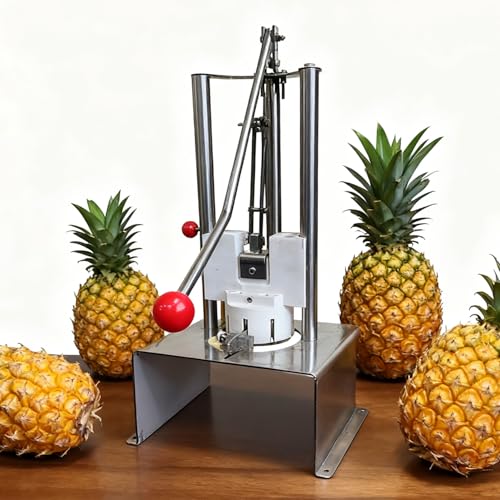 Ananasentkerner Maschine - Manueller Schäler Cutter & Slicer, 60 Stück/Stunde Effizient mit 10s Schnellschäler für Supermärkte und Lebensmittelstände