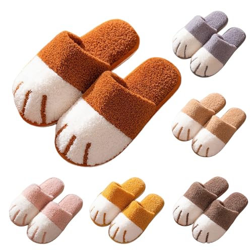 Cute Animal Slippers for Women Indoor Outdoor Memory Foam House Slippers Soft Warm Cozy Fuzzy Bedroom Non-Slip Shoes Trendy Fall Winter Slip on House Shoes3