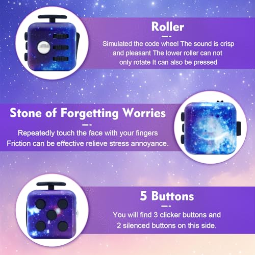Dcoinc D-SZMF Cube Fidget Toy, 6 Sided Fidget Toy Cube thumb #3