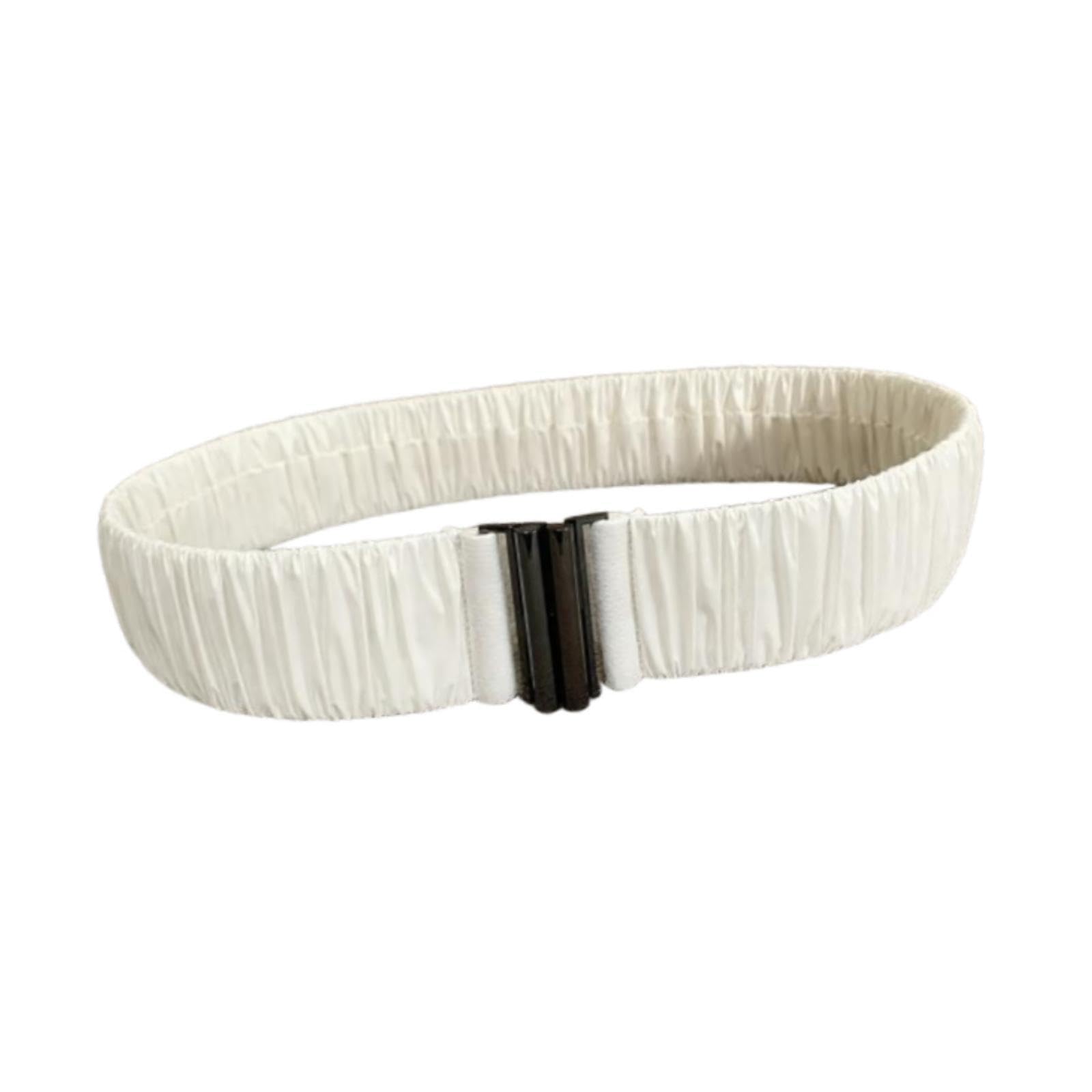 Womens Elastic Waist Belt Cinch Belt for Overcoat Puffer Coat Winter Outwear 80CM White-image-23