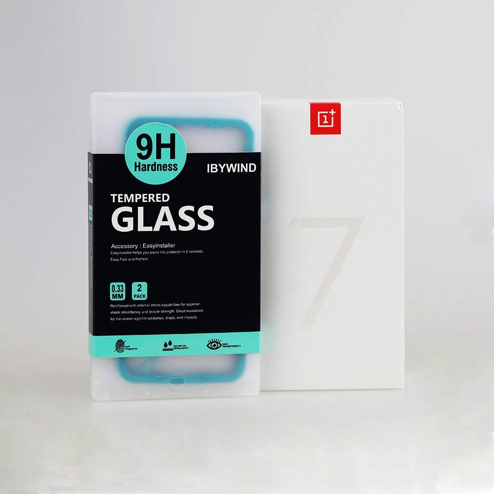 Ibywind Screen Protector for OnePlus 7,[Pack of 2] with Camera Lens Protector,Back Carbon Fiber Skin Protector,Including Easy Install Kit