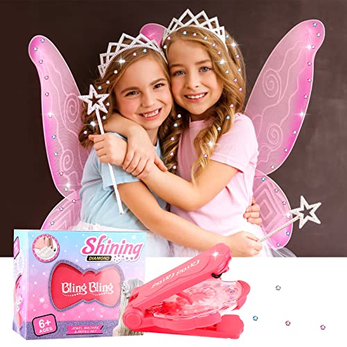 Etmury - Juego de accesorios para el pelo con 180 diamantes y 1 herramienta de piedras preciosas, para niñas, para aclarar el pelo, ropa, accesorios (12 unidades) Cover