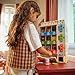 Melissa & Doug Sort-Stock-Select Wooden Vending Machine Toy with Play Food, Mini Vending Machine Toys & Play Money, Preschool Toys for Kids Ages 3+