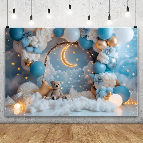 Fondo fotográfico YongFoto Moon Stars 7x5ft miniatura 2