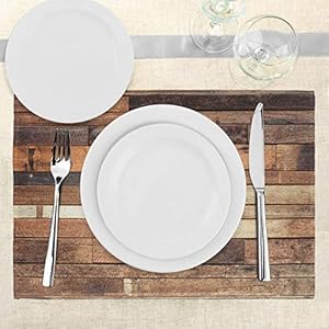   Ambesonne-Wooden-Print-Place-Mats-Set-of-4-Rustic-Floor-Planks-Grungy-Look-Farm-House-Country-Style-Walnut-Oak-Grain-Image-Washable-Fabric-Placemats-for-Dining-Table-Standard-Size-Umber