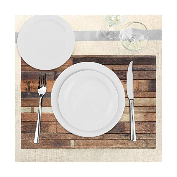   Ambesonne-Wooden-Print-Place-Mats-Set-of-4-Rustic-Floor-Planks-Grungy-Look-Farm-House-Country-Style-Walnut-Oak-Grain-Image-Washable-Fabric-Placemats-for-Dining-Table-Standard-Size-Umber
