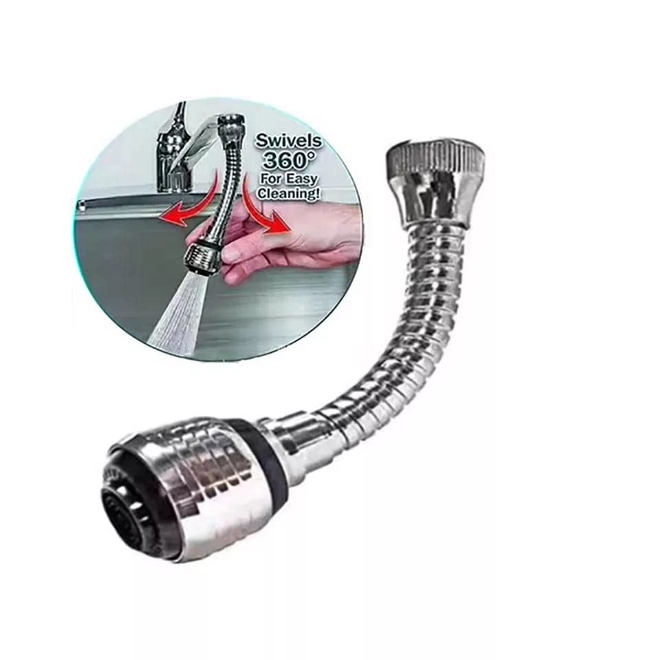 Image of Turbo Flex Stainless Steel Flexible 360 Degree Rotating Water Saving for Kitchen Sink |Water Faucet Sprayer | Flexible Tap Extension for Kitchen Sink