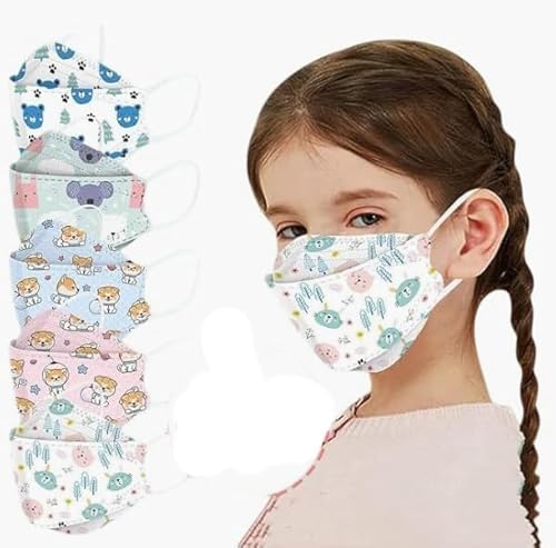 50PCS Cartoon Face_Mask Protection Breathable Comfortable, 4-Layer Filters, for Unisex Child Kids Outdoor Use (50PC 2)