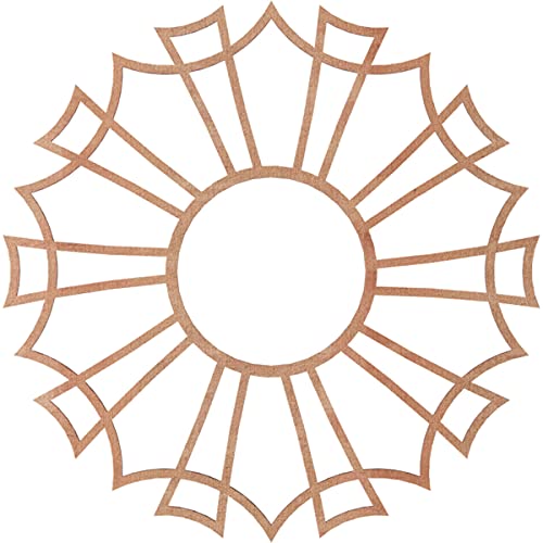 Image of Ekena Millwork 28 inchOD x 9 7 /8 inchID x 1 /4 inchT Augustus Wood Fretwork Pierced Ceiling Medallion, Cherry