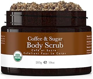 Organic Coffee Body Scrub - Coffee Scrub & Sugar Scrub Body Polish, Exfoliating Body Scrub Exfoliator & Foot Scrub, Body Exfoliator, Body Scrubs for Women Exfoliation, Sugar Scrubs for Women & Men
