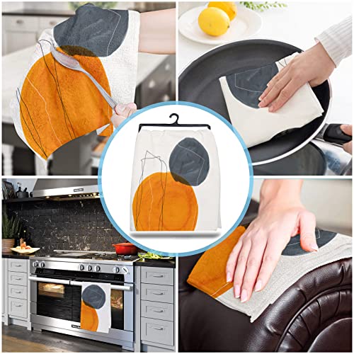 Mid Century Abstract Microfiber Kitchen Towels 4Pcs,Super Absorbent Dish Towels For Kitchen/Bathroom Decorative,Soft Resuable Dish Towels Cloths Washable Fast Drying, Boho Geometric Modern Minimalist #TOP3