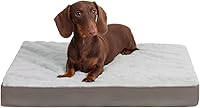 Vista 10 de KSIIA - Cama ortopédica para jaula de perro, impermeable, para perros pequeños, de felpa, lavable, con espuma tipo caja de huevo y funda Negro
