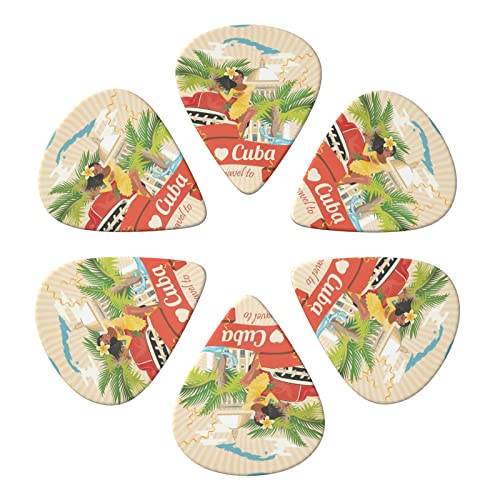 Island of Cuba Lot de 6 médiators pour guitare acoustique, guitare électrique, basse, ukulélé – fins, moyens et épais. - Les Beatles, Paul McCartney, John Lennon, RIngo Starr, George Harrison Island of Cuba Lot de 6 médiators pour guitare acoustique, guitare électrique, basse, ukulélé – fins, moyens et épais. – Image 5