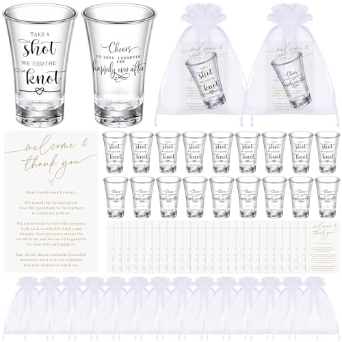 SiliFine 50 Set Wedding Favors for Guests Bulk 1.5oz Acrylic