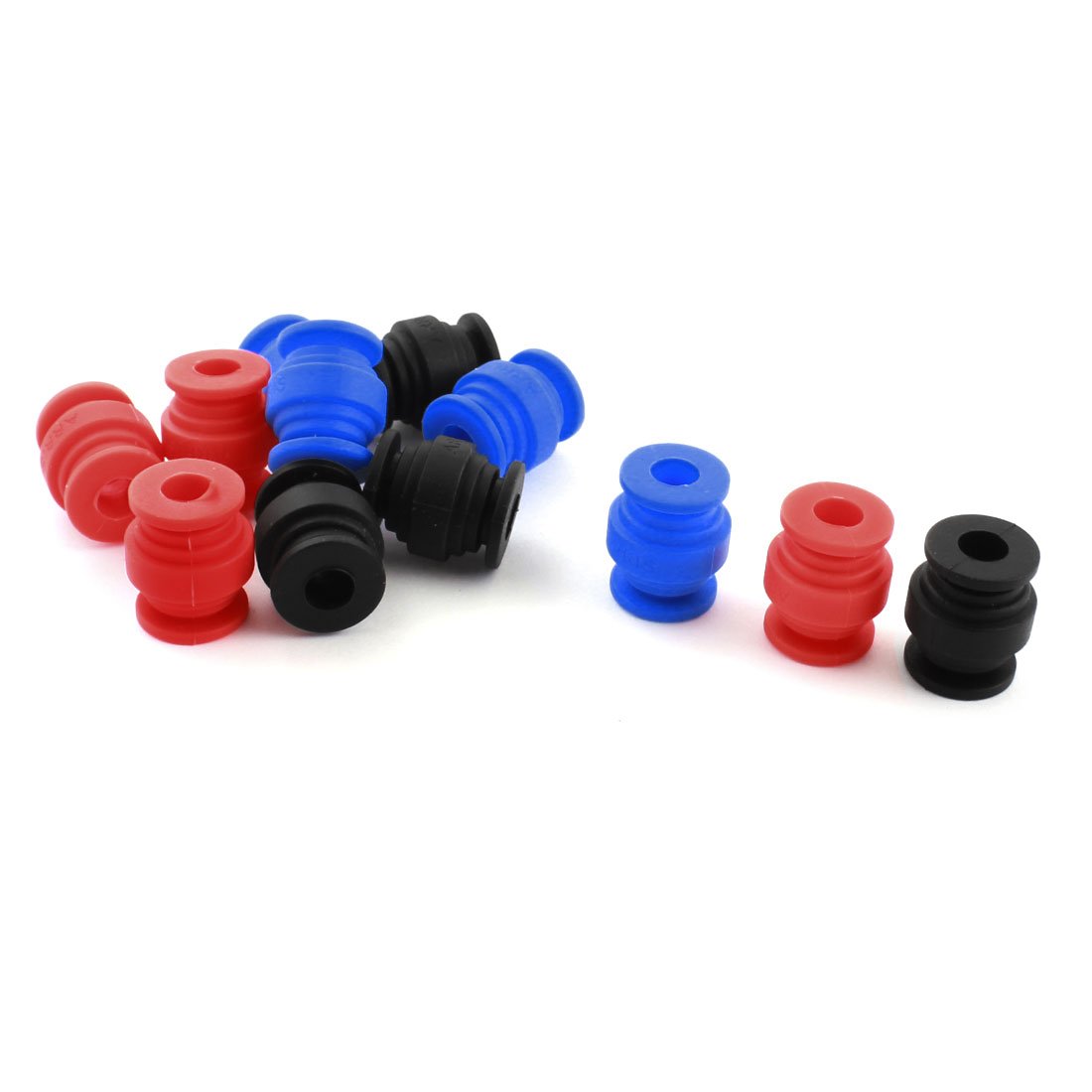 Aexit 8Pcs 8mm Electrical equipment x 20mm Red Blue Black Rubber Anti Vibration Shock Absorption Damping Ball for FPV Gimbal Camera Mount