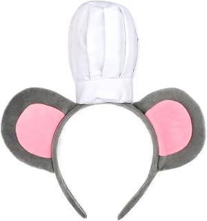 Mouse Headband with Chef Hat-Halloween Christmas Festival Theme Party Cartoon Cosplay Costume Accessory