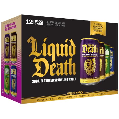 Liquid Death Soda-Flavored Sparkling Water...
