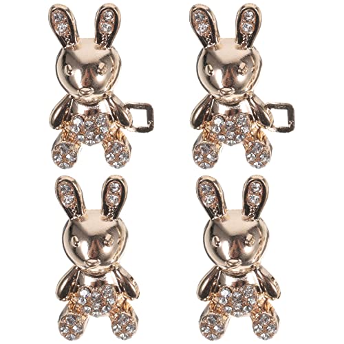 Reduce Pants Waist Button 2 works of Pant Waist Tightener Replacement Waist Buckles Adjustable Rabbit Shape Clips Pant Waistband Expander