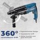 DongCheng Bohrhammer 800W, Schlagenergie 2.8 J, Leerlaufdrehzahl 0-1200U/min, mit 4 Drill Bit SDS plus, Bohren bis 26mm, 4 in 1 Bohrmaschine, Abbruchhammer, Anti-Vibrationsgriff