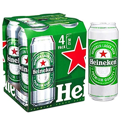 Heineken bière blonde en canettes 4x50cl