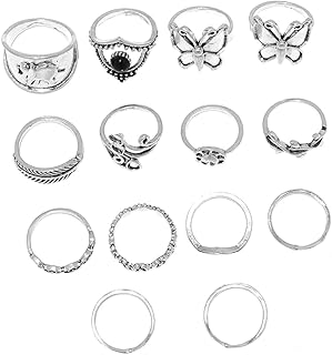 14 Peças Kit De Joias De Anel De Borboleta E Diamante Anéis Femininos Anéis Da Moda Femininos Ternos Anéis De Banda Feminina Chique Anel Feminino Moda Anel De Dedo Acessórios De