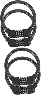 Toddmomy 4 Pcs Bike Lock Cable Lock Outdoor Combination Lock Outdoor Accessories Convenient Motorcycle Lock Convenient Cycle Lock Bike Accessory Multi-Function Cycle Lock Mountain Bike disc